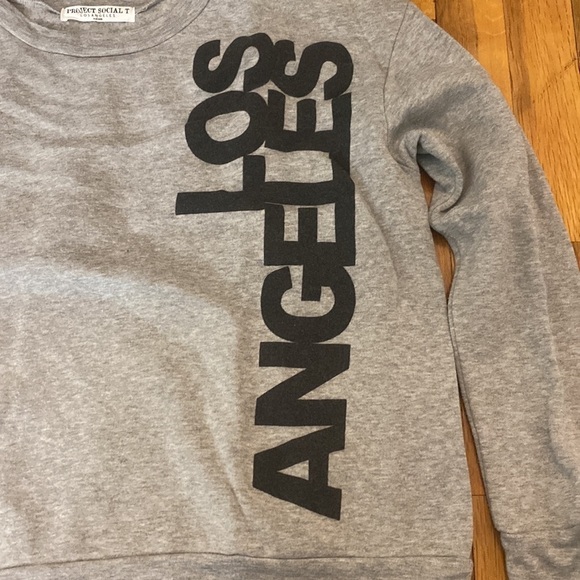 Project Social T Women’s Gray ‘Los Angeles’ Sweatshirt Size M - Picture 2 of 5